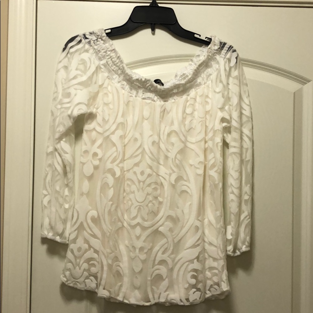 White off the shoulder top